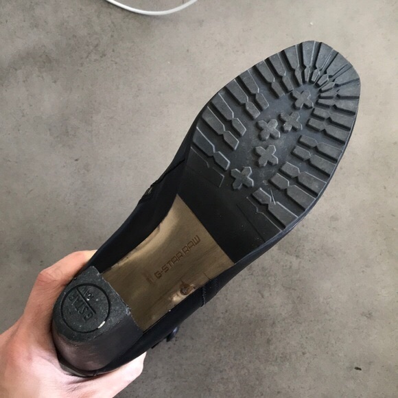 Rare! G Star Model Sample! Black Leather Heeled Boot - Picture 6 of 7